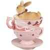 Clayre & Eef 6PR4985 Tasses à lapin décoratives 9x7x10cm brun rose