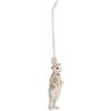 Clayre & Eef 6PR4989 Pendentif décoratif Lapin 4x4x10 cm blanc vert