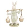 Clayre & Eef 6PR4993 Lapin décoratif blanc/vert 12x7x17cm