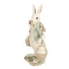 Clayre & Eef 6PR4993 Lapin décoratif blanc/vert 12x7x17cm