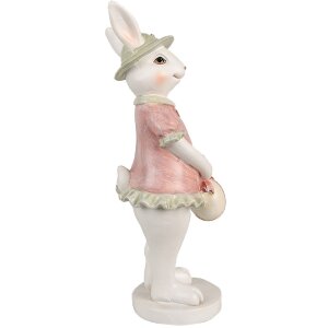 Clayre & Eef 6PR4999 Décor Lapin blanc rose 9x9x26 cm