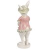 Clayre & Eef 6PR4999 Décor Lapin blanc rose 9x9x26 cm