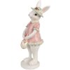 Clayre & Eef 6PR4999 Décor Lapin blanc rose 9x9x26 cm