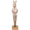 Clayre & Eef 6PR5000 Lapin déco Marron Beige 7x7x28 cm