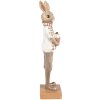 Clayre & Eef 6PR5000 Lapin déco Marron Beige 7x7x28 cm