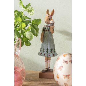 Clayre & Eef 6PR5002 Lapin Déco 9x8x28cm Brun Vert