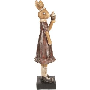 Clayre & Eef 6PR5004 Lapin décoratif 9x8x28 cm en brun