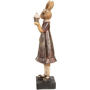 Clayre & Eef 6PR5004 Lapin décoratif 9x8x28 cm en brun