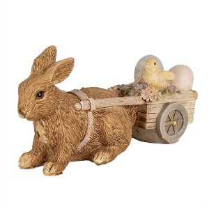 Clayre & Eef 6PR5005 Décor Lapin avec chariot Marron 15x5x7 cm