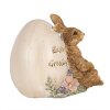 Clayre & Eef 6PR5006 Lapin décoratif avec œuf 12x7x9cm brun