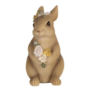 Clayre & Eef 6PR5012 Lapin décoratif brun 9x7x14 cm