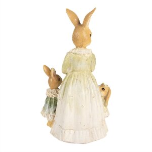 Clayre & Eef 6PR5021 Lapin décoratif 13x10x21cm en brun & vert