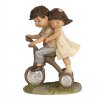 Clayre & Eef 6PR5027 Décoration Enfants sur un vélo 10x6x14 cm Marron