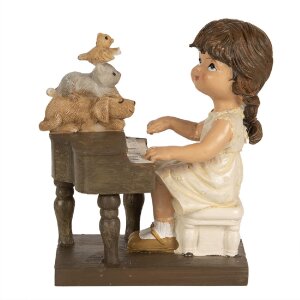 Clayre & Eef 6PR5029 Enfant avec piano Figurine...