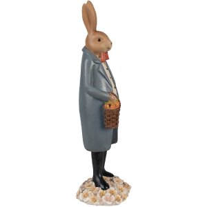 Clayre & Eef 6PR5037 Décoration Lapin brun gris 10x9x34 cm style rustique