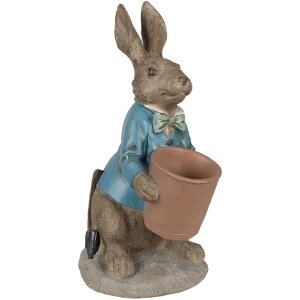 Clayre & Eef 6PR5038 Lapin décoratif brun bleu...