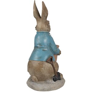 Clayre & Eef 6PR5038 Lapin décoratif brun bleu 26x21x46 cm