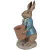 Clayre & Eef 6PR5038 Lapin décoratif brun bleu 26x21x46 cm