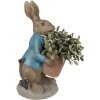 Clayre & Eef 6PR5038 Lapin décoratif brun bleu 26x21x46 cm