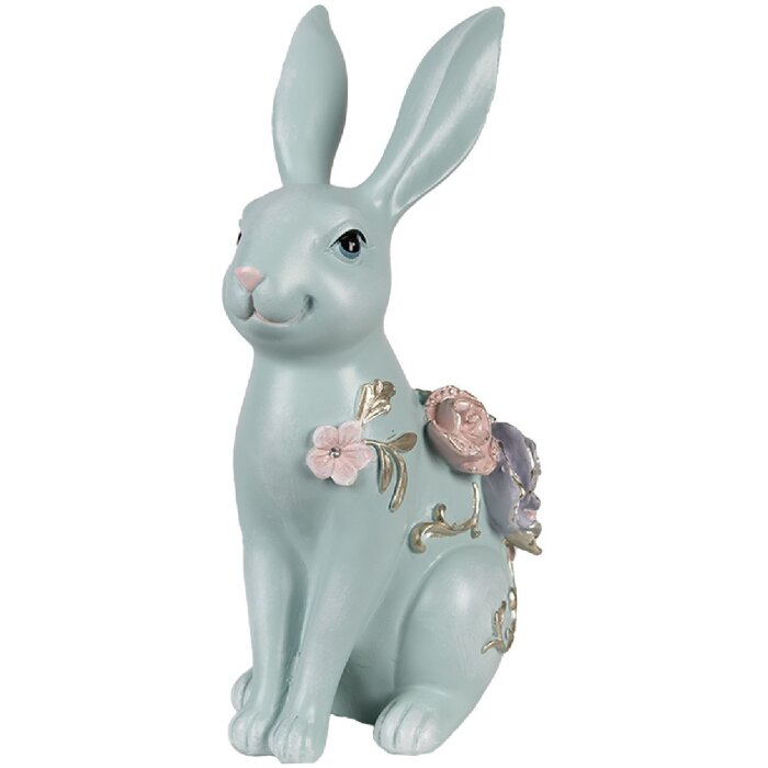 Clayre & Eef 6PR5042 Décoration Lapin 16x11x28 cm bleu