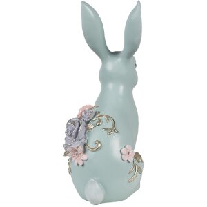 Clayre & Eef 6PR5042 Décoration Lapin 16x11x28 cm bleu