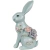 Clayre & Eef 6PR5042 Décoration Lapin 16x11x28 cm bleu