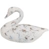 Clayre & Eef 6PR5055 Décoration cygne 32x14x22cm blanc marron