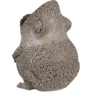 Clayre & Eef 6PR5060 Pot de fleurs décoratif Grenouille 26x25x32 cm Gris