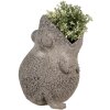 Clayre & Eef 6PR5060 Pot de fleurs décoratif Grenouille 26x25x32 cm Gris