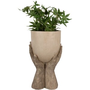 Clayre & Eef 6PR5061 Décoration Pot de fleurs 22x19x37 cm Beige