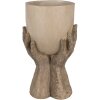 Clayre & Eef 6PR5061 Décoration Pot de fleurs 22x19x37 cm Beige