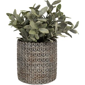 Clayre & Eef 6TE0494S Pot de fleurs gris Ø...