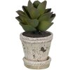 Clayre & Eef 6TE0503S Pot de fleurs Beige Ø 9x9 cm - Décoration de style