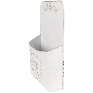 Clayre & Eef 6Y5494 Porte-plantes blanc 27x9x41 cm