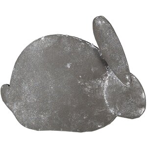 Clayre & Eef 6Y5561 Lapin déco Gris Fer 16x4x11 cm style rustique