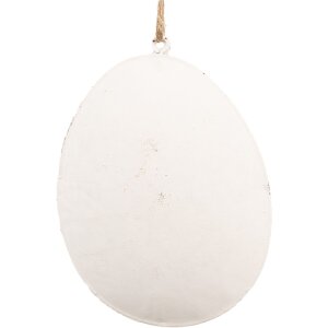 Clayre & Eef 6Y5567 Pendentif décoratif Oeuf blanc 10x2x8 cm