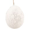 Clayre & Eef 6Y5567 Pendentif décoratif Oeuf blanc 10x2x8 cm