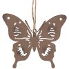 Clayre & Eef 6Y5574 Pendentif décoratif Papillon brun 10x9 cm