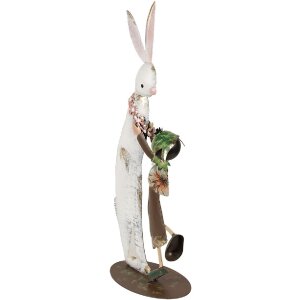 Clayre & Eef 6Y5597 Lapin décoratif blanc 25x13x57 cm