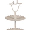 Clayre & Eef 6Y5601 Étagère Décoration oiseaux Ø 32x51 cm Beige