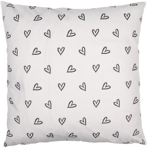 Clayre & Eef BSL22 Housse de coussin blanc 45x45 cm -...