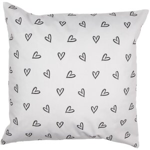 Clayre & Eef BSL23 Housse de coussin blanc 45x45 cm...