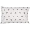 Clayre & Eef BSL36 Housse de coussin Blanc Gris 30x50 cm Motif lapin Polyester