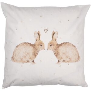 Clayre & Eef BSLC22 Housse de coussin blanc 45x45 cm...