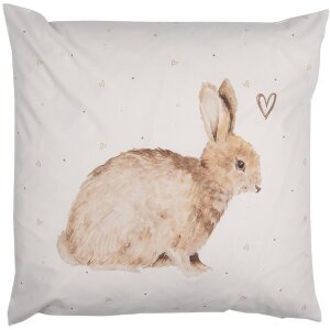 Clayre & Eef BSLC23 Housse de coussin blanc 45x45 cm...