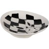 Clayre & Eef CBDP Petite assiette Blanc Noir 21x18x4 cm