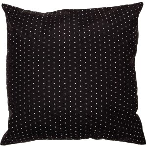 Clayre & Eef DR23 Housse de coussin blanc noir 45x45 cm