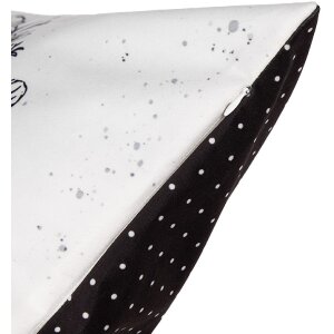 Clayre & Eef DR23 Housse de coussin blanc noir 45x45 cm