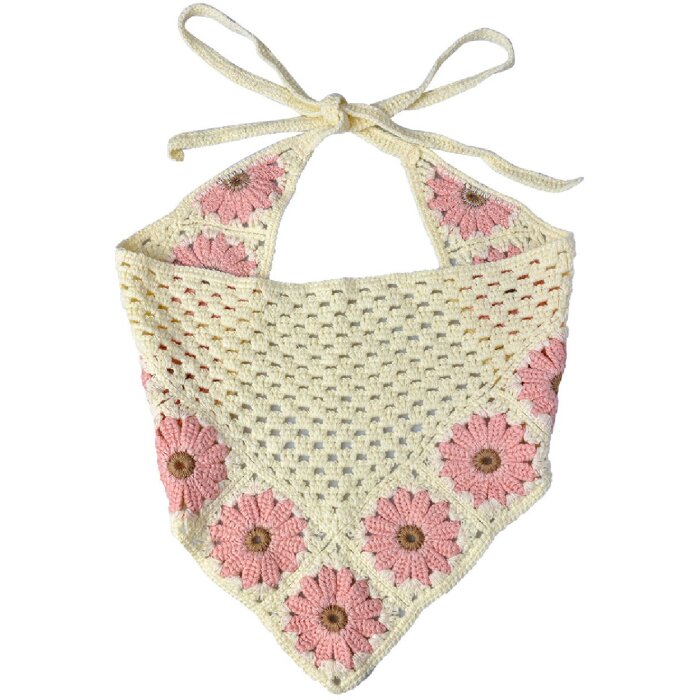 Juleeze JZCBA0005 Bandana pour enfants Beige Rose 55 cm - Accessoire élégant pour les enfants