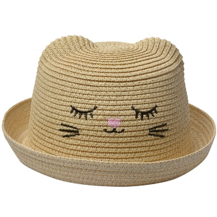 Juleeze JZCHA0013BE Chapeau pour enfants Motif chat Beige Taille unique